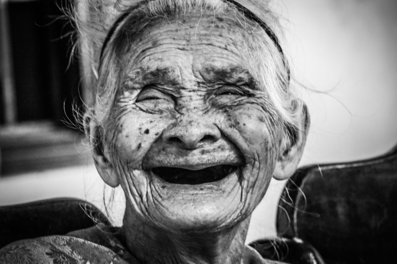 Portrait of laughing Vietnamese lady